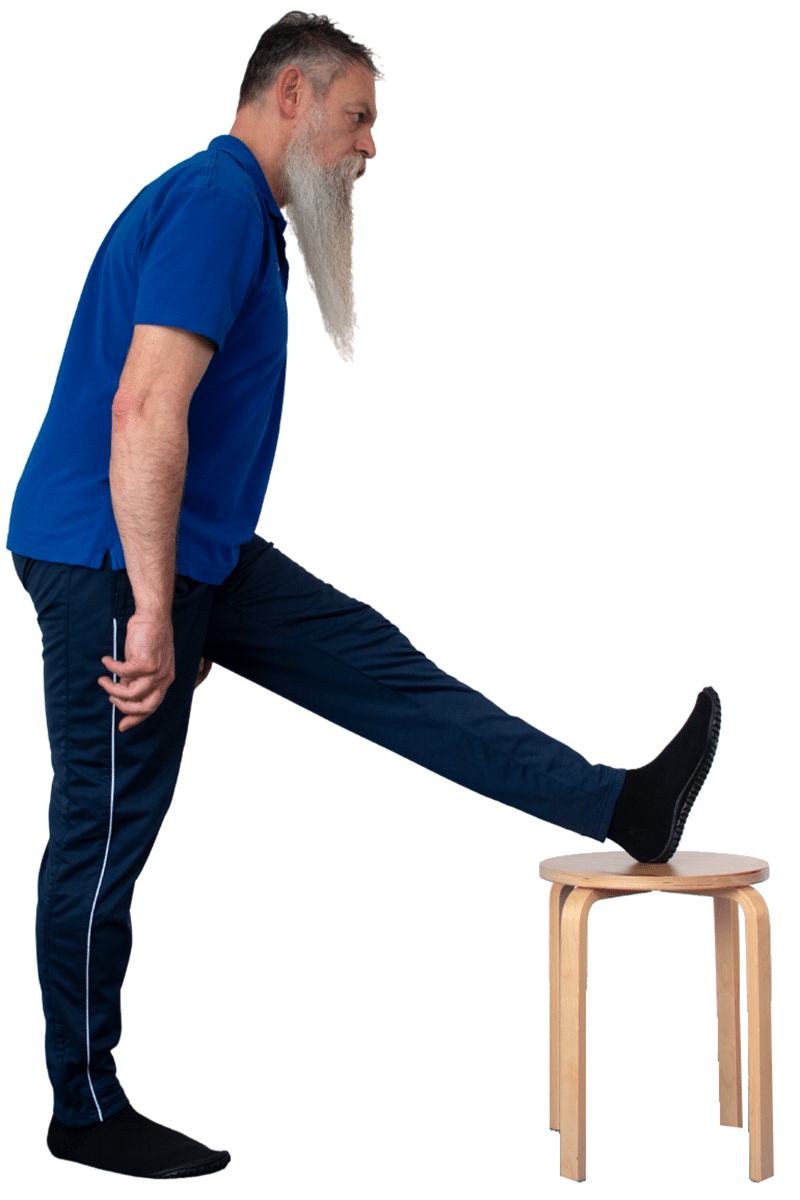 27-Dehnung Ischios aus Stand-Übung-Physiotherapie-Binningen-Basel