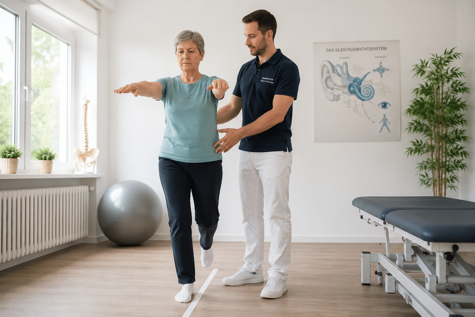 Physiotherapeutische Behandlung von Schwindel und Gleichgewichtsstörungen